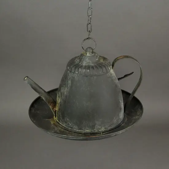 Rustic Metal Vintage Hanging Teapot Bird House Decorative Garden Farmhouse Decor {4}