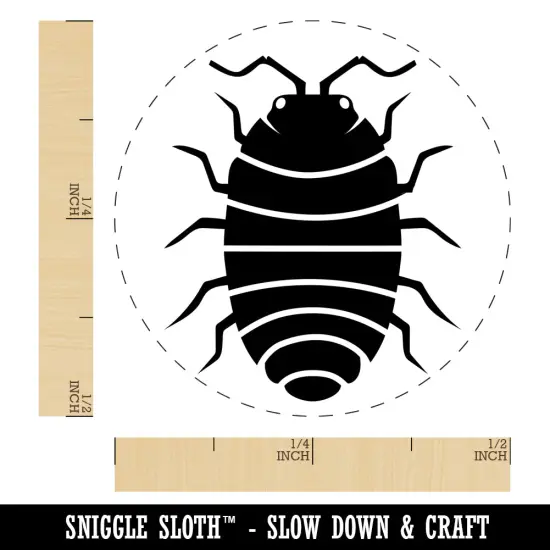 Isopod Pill Bug Woodlouse Self-Inking Rubber Stamp for Stamping Crafting Planners Yellow {1}