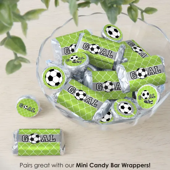Big Dot of Happiness GOAAAL! - Soccer - Baby Shower or Birthday Party Small Round Candy Stickers - Party Favor Labels - 324 Count {7}