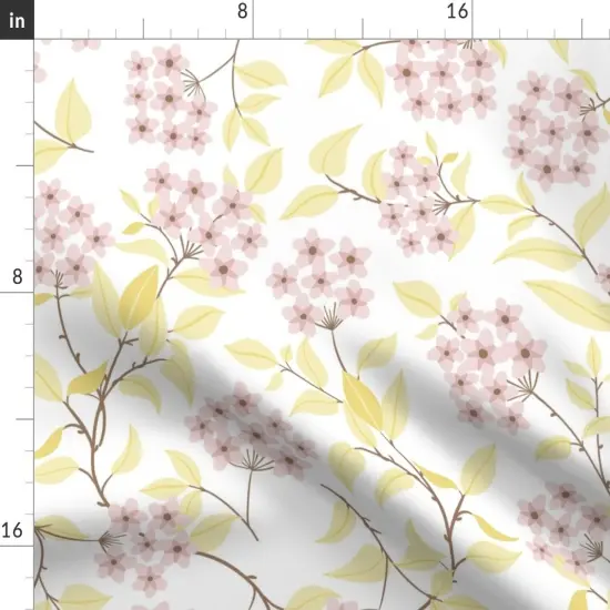 Various Fabrics by the Yard or Fat Quarter Hoya Flower Pastel Pink Yellow Feminine Cheerful Playful Delicate Romantic Custom Printed Fabric by Spoonflower {2}
