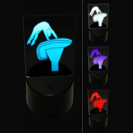 Vault Artistic Gymnastics 3D Illusion LED Night Light Sign Nightstand Desk Lamp {1}