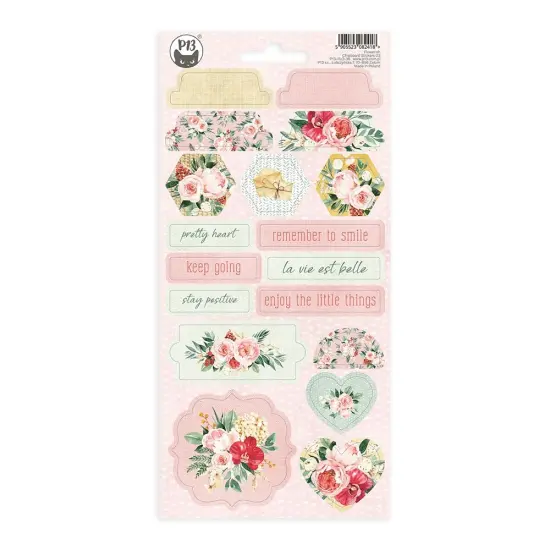 Flowerish Chipboard Stickers 4.1"X8.7"-#03 {1}