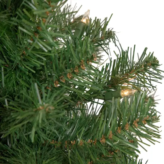 Northlight Pre-Lit Medium Oakridge Noble Fir Artificial Christmas Tree - 3' - Clear Lights Green {4}