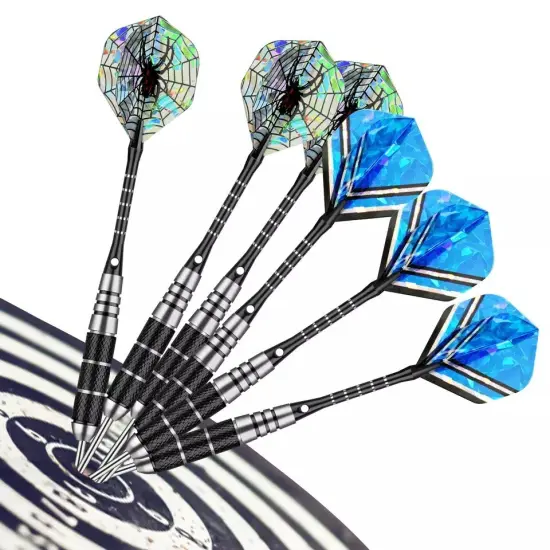 2 Sets(6Pcs) of Steel Tip Darts 22g Professional Dart Set Aluminium Dart Flights {3}