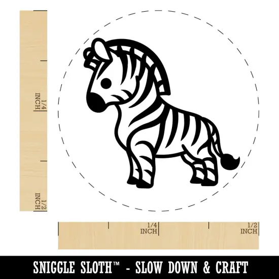 Cartoon Zebra Self-Inking Rubber Stamp Ink Stamper for Stamping Crafting Planners Brown {1}