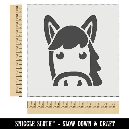 Peeking Horse Wall Cookie DIY Craft Reusable Stencil {1}