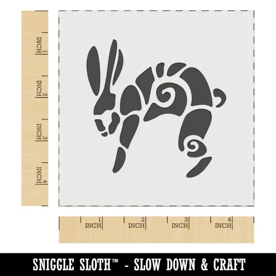 Southwestern Style Tribal Jackrabbit Hare Bunny Wall Cookie DIY Craft Reusable Stencil {6}