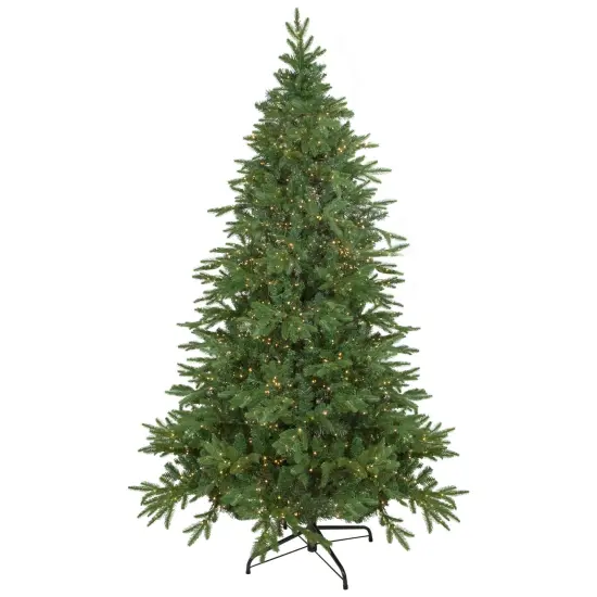 Northlight Real Touch&trade; Pre-Lit Artificial Birch River Fir Christmas Tree - 7.5' -Candlelight Clear Lights Green {3}