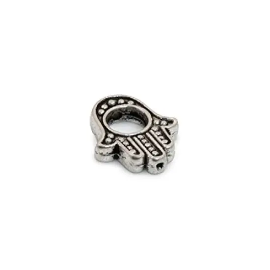 15x13mm Pewter Hamsa Hand Bead {2}