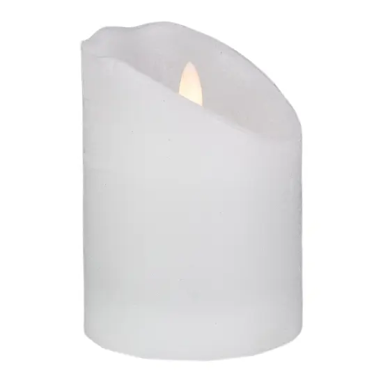 Northlight 4" LED White Flameless Battery Operated Wax Candle {6}