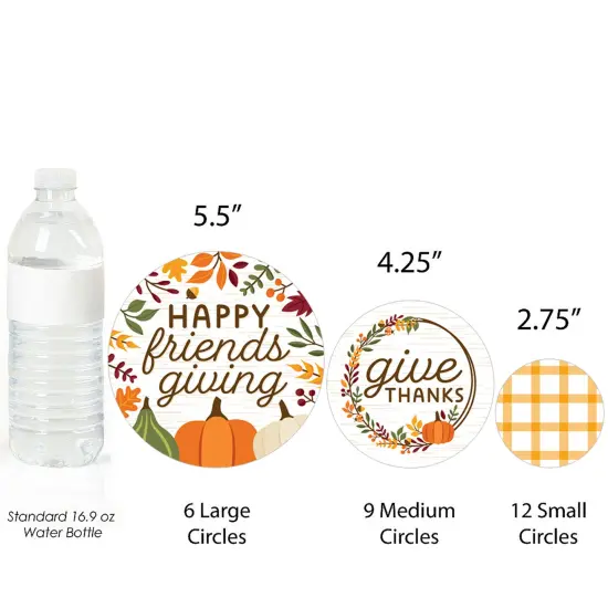 Big Dot of Happiness Fall Friends Thanksgiving - Friendsgiving Party Giant Circle Confetti - Party Decorations - Large Confetti 27 Count {4}