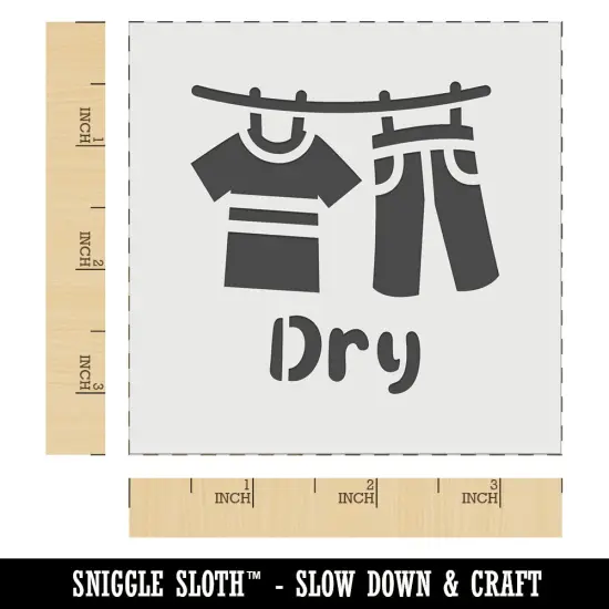 Laundry Hanging Dry Wall Cookie DIY Craft Reusable Stencil {6}