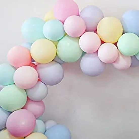 200 Pack 10 Inch Pastel Balloons - Thick Mixed Color Macaron Latex Balloons for Birthday, Wedding Reception, Engagement, Baby, and Bridal Party Decorations {1}