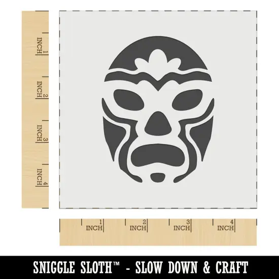 Luchador Mexican Wrestler Mask Lucha Libre Wall Cookie DIY Craft Reusable Stencil {6}