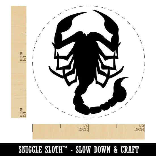 Scorpion Silhouette Self-Inking Rubber Stamp for Stamping Crafting Planners Fuchsia {1}