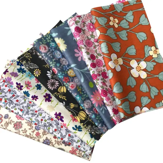 50 Piece Cotton Quilting Fabric Misscrafts 8" x 8" (20cm x 20cm) Craft Supplies Top Fat Quarter Bundles Floral Precut Fabric Square for DIY Craft Patchwork {4}