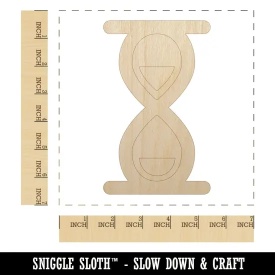 Sand Timer Unfinished Wood Shape Piece Cutout for DIY Craft Projects {1}