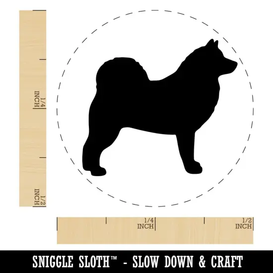 Alaskan Malamute Dog Solid Self-Inking Rubber Stamp for Stamping Crafting Planners Sky Blue {1}