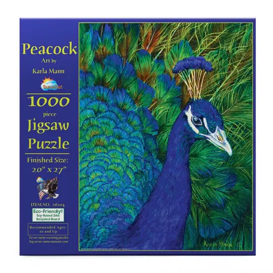 Sunsout Peacock 1000 pc Jigsaw Puzzle 26204 {4}