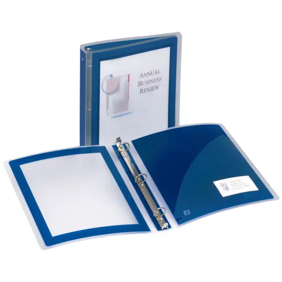 Avery Flexi-View 3 Ring Binder, 1.5" Round Rings, 1 Navy Blue Binder (17638) {2}