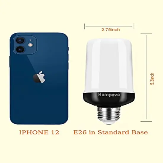 LED Flame Light Bulbs Halloween Decorations, 4 Modes Flickering Light Bulbs with Upside Down Effect, E26/E27 Base Flame Bulb for Christmas Party Home Indoor & Outdoor (2 Pack) {4}