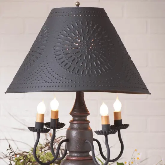 Harrison Lamp in Espresso with Shade {4}