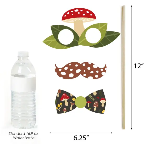 Big Dot of Happiness Wild Mushrooms - Red Toadstool Party Photo Booth Props Kit - 20 Count {6}
