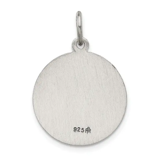 Sterling Silver Saint Barbara Round Medal {3}