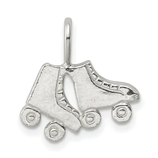 Sterling Silver Roller Skates Charm Pendant Jewelry 17mm x 15mm {1}