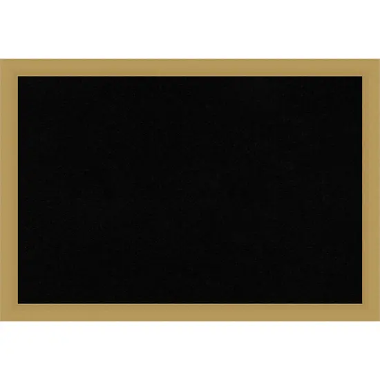 Grace Narrow Framed Corkboard, Black Cork Grace Brushed Gold {1}