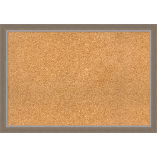Eva Narrow Framed Corkboard, Natural Cork Eva Brown {1}