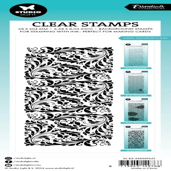 Studio Light Essentials Clear Stamps-Nr. 621, Swirl Background {2}
