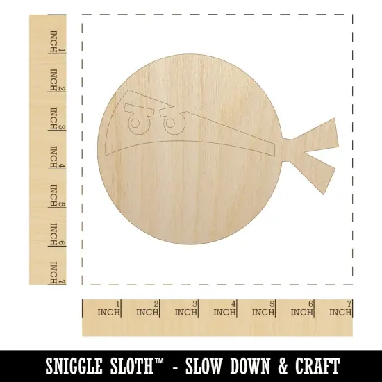 Ninja Face Funny Unfinished Wood Shape Piece Cutout for DIY Craft Projects {1}