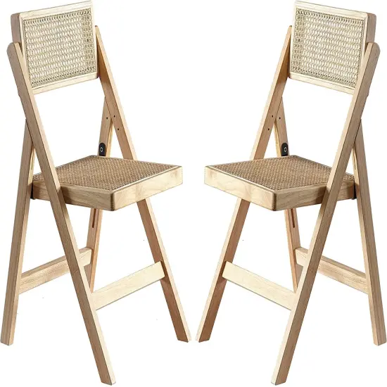 ISL Furnishings- Ibiza Rattan Modern Folding Chair (2, Natural) {2}