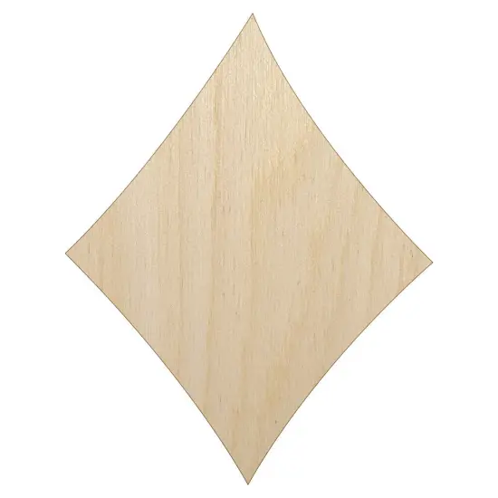 Card Suit Diamonds Unfinished Wood Shape Piece Cutout for DIY Craft Projects {1}