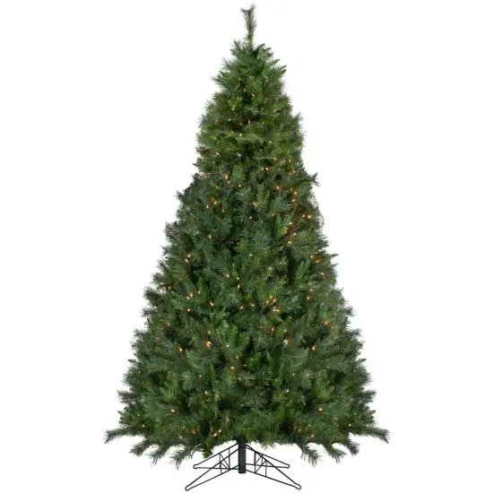 Northlight Pre-Lit Medium Canyon Pine Artificial Christmas Tree - 9' - Clear Lights Green {1}