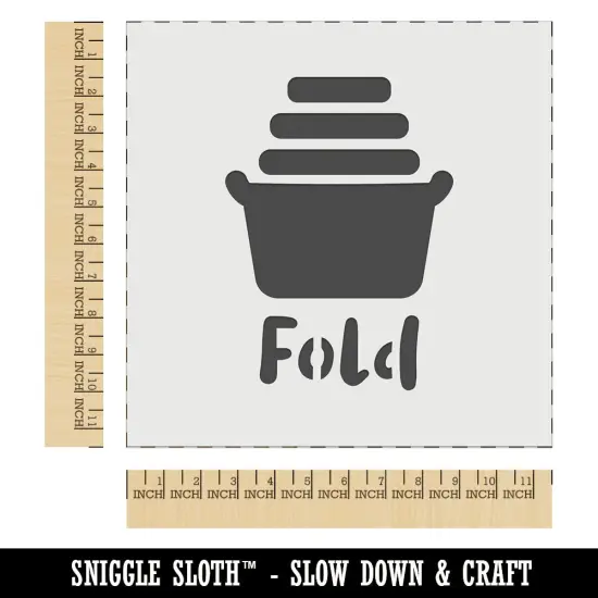 Laundry Basket Fold Wall Cookie DIY Craft Reusable Stencil {1}