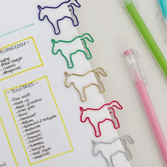 Wrapables Paper Clips Bookmarks for Office Home School (Set of 50) Horses {3}