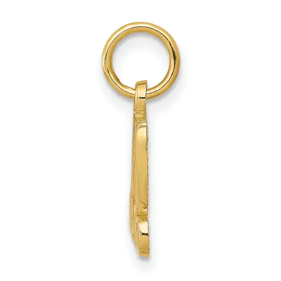 14K Gold I Love My Husband Charm Love Pendant Jewelry 17mm x 22mm {3}