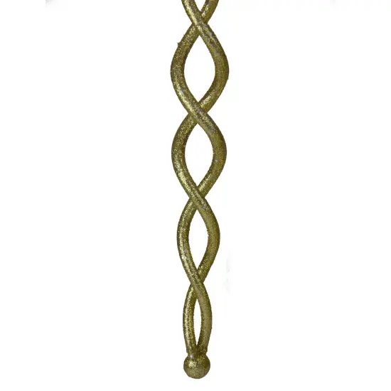 Kurt Adler 8.75" Gold Spiral Icicle With a Star Christmas Ornament {5}