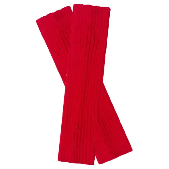 Wrapables 80's Style Neon Fluorescent Ribbed Leg Warmers Red {1}