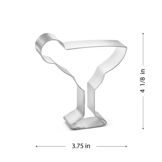 Margarita Glass with Lime Cookie Cutter 4 in, CookieCutter.com, Tin Plated Steel, Handmade in the USA {2}