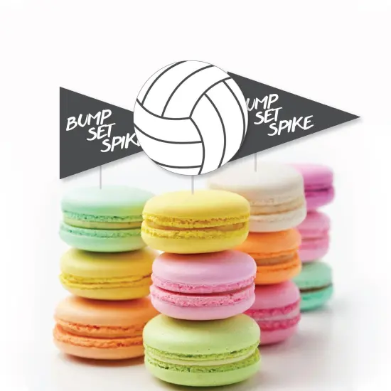 Big Dot of Happiness Bump, Set, Spike - Volleyball DIY Shaped Baby Shower or Birthday Party Paper Cut-Outs - 24 Count {4}