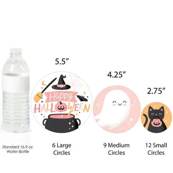 Big Dot of Happiness Pastel Halloween - Pink Pumpkin Party Giant Circle Confetti - Party Decorations - Large Confetti 27 Count {4}