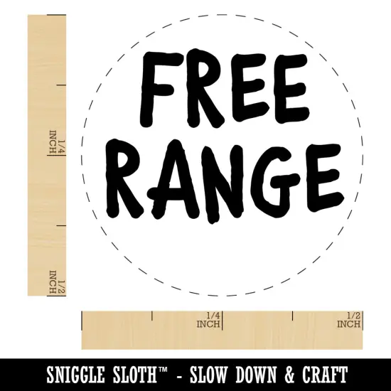 Free Range Chicken Egg Fun Text Self-Inking Rubber Stamp for Stamping Crafting Planners Fuchsia {1}