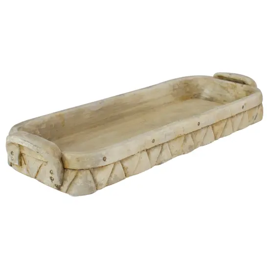 Napa Home & Garden 20" Beige Geometric Patterned Decorative Tray {5}