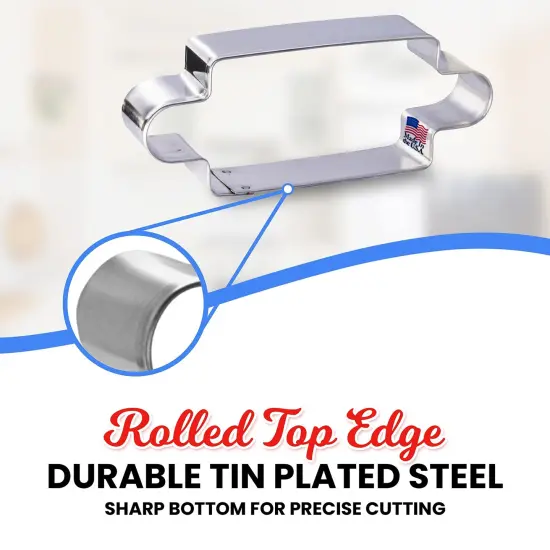 CookieCutter.Com Rolling Pin Cookie Cutter 4.5 in&ndash;Tin Plated Steel Cookie Cutters &ndash; Made In The USA {4}
