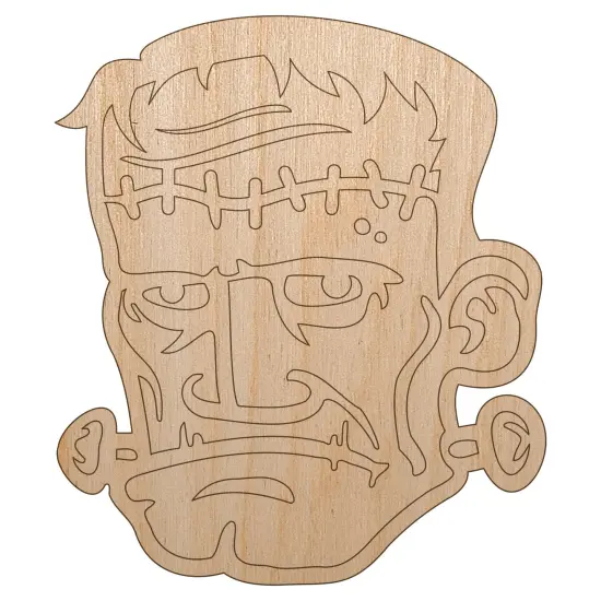 Halloween Frankenstein Monster Unfinished Wood Shape Piece Cutout for DIY Craft Projects {2}