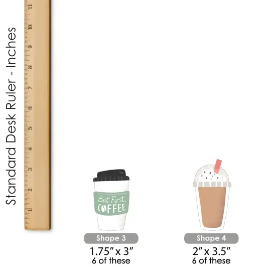 Big Dot of Happiness But First, Coffee - DIY Shaped Cafe Themed Party Cut-Outs - 24 Count {7}