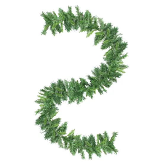 Northlight Mixed Two-Tone Pine Artificial Christmas Garland - 9' x 10" - Unlit Green {4}